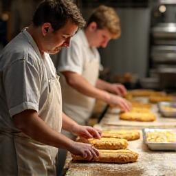 Artisan bakers at work in Café Lumière Paris